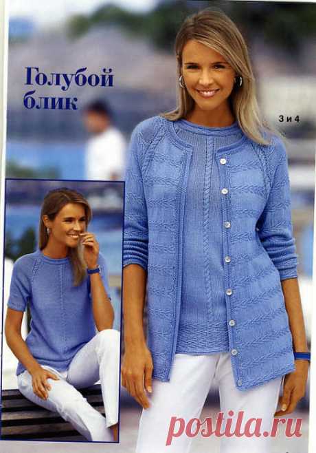 Двойка-реглан спицами. / knittingideas.ru