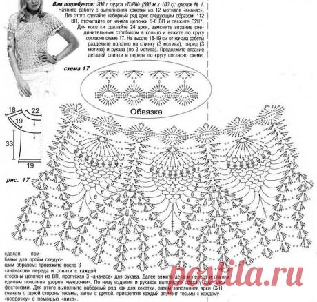 Ажурная кофточка крючком