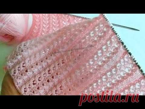 Вяжу жакет простым и эффектным ажурным узором😍 - Ажурные миниатюрные косички спицами 😍