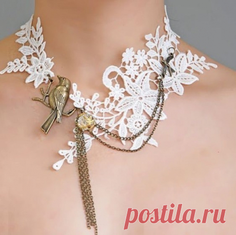 Очень нежные украшения на шею из кружев: идеи чокеров — Сделай сам, идеи для творчества - DIY Ideas