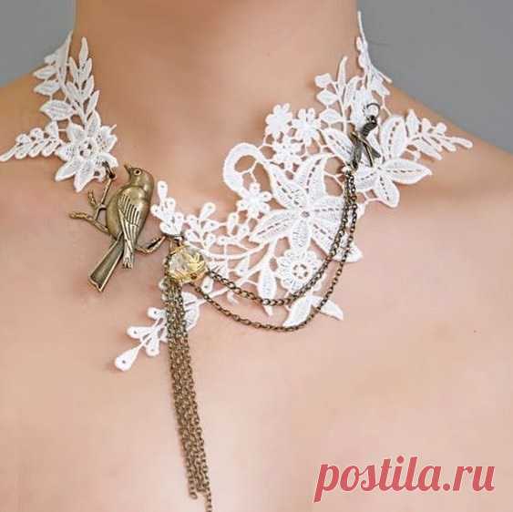 Очень нежные украшения на шею из кружев: идеи чокеров — Сделай сам, идеи для творчества - DIY Ideas