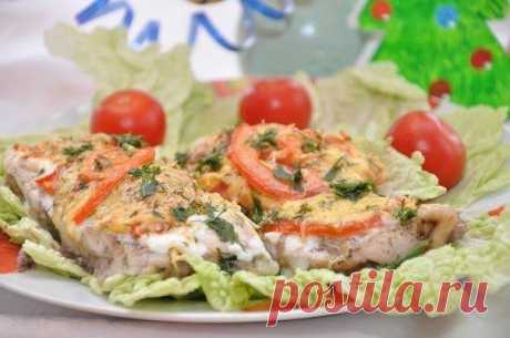 Как приготовить рыбка с сыром и помидорами - рецепт, ингридиенты и фотографии