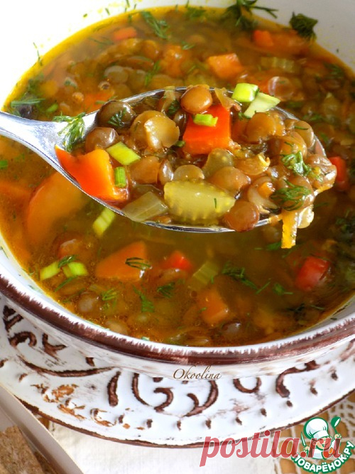 Постный суп из чечевицы с овощами – кулинарный рецепт