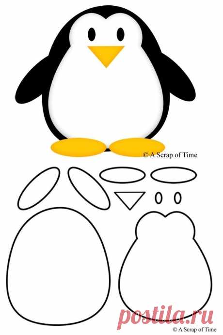 Felt penguin pattern