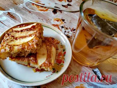 Яблочная шарлотка на овсяных хлопьях | Рецепты для диабетиков | Дзен