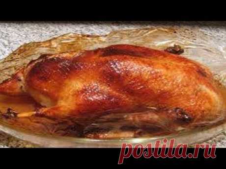 Как приготовить запеченную утку (гуся ) с яблоками. | How to cook baked duck with apples. - YouTube