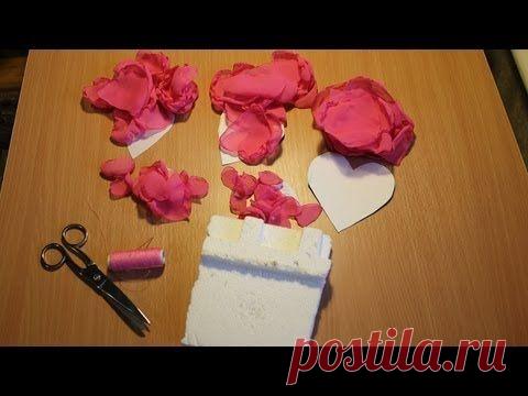 Пион из шифона. ЧАСТЬ 1 Формируем лепестки — Яндекс.Видео