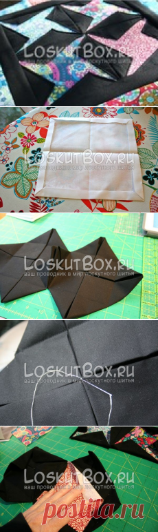 Лоскутный блок «Разбитое окно кафедрального собора». МК