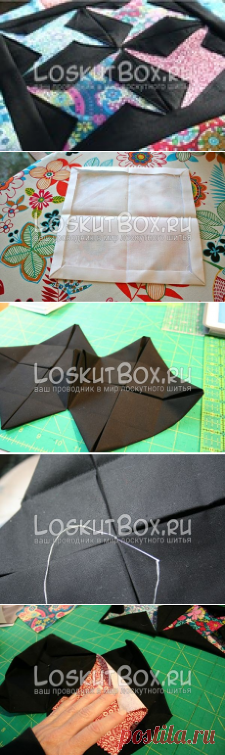 Лоскутный блок «Разбитое окно кафедрального собора». МК