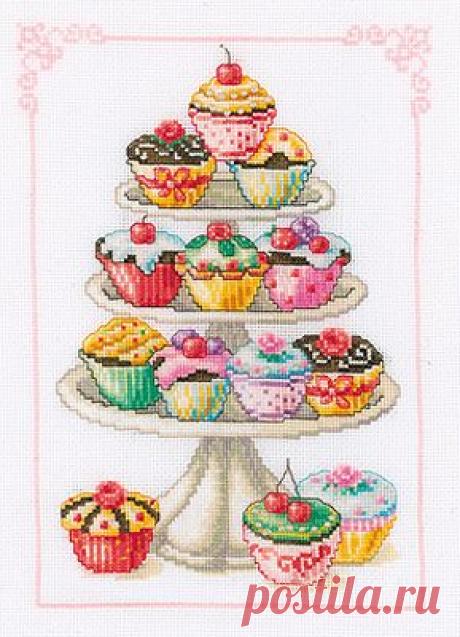 Cupcake Anyone? Cross Stitch Kit by Vervaco