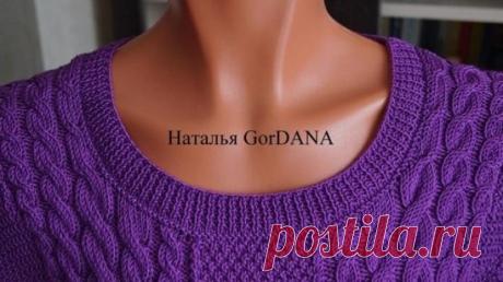 Как красиво убавлять петли при закруглении выреза. Мастеркласс от Натальи GorDANA