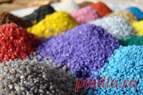 Цветной песок своими руками | Босиком по радуге