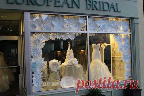 Paper Flower Storefront Window Display by FantasyinFlorals on Etsy