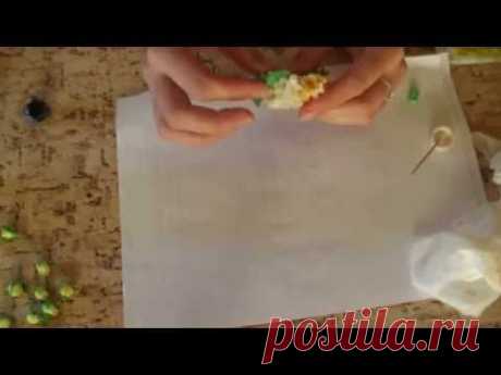 Как закрепить на заколке изделие из полимерной глины и холодного фарфора
