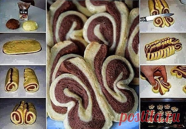 Печенье бабочки!

Посмотрите на эту красоту! Это печенье бабочки не только вкусное, но и очень красивое. Рецепт совершенно простой. Очень интересный способ лепки. Знакомьтесь с рецептом и за готовку.

Ингредиенты:

мука пшеничная 150 гр. плюс 3-5 ст.л ,
разрыхлитель 1/2 ч.л.,
крахмал 50 гр.,
сахар 125 гр.,
масло сливочное мягкое 125 гр.,
чуть соли,
чуть соды,
яйцо,
ликёр лимонный 2-3 ч.л.,
какао 1 ст.л.,
ваниль.

Приготовление.

Растираем сливочное масло с сахаром,ликёром ...