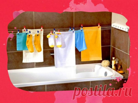 Обзор способов компактно развесить вещи сушиться в маленькой ванной