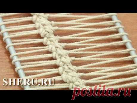 Hairpin Cord Lace Урок 17 Лента на вилке из столбиков без накида