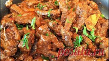 Печень ПО-СТРОГАНОВСКИ. НежнаяТушеная Говяжья Печень. Liver Stroganoff