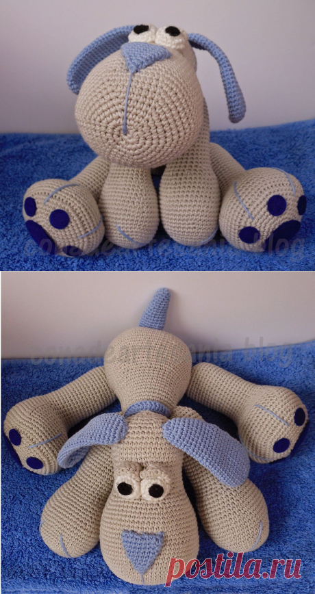 con A de artesanía: Amigurumi perrito Leopoldo