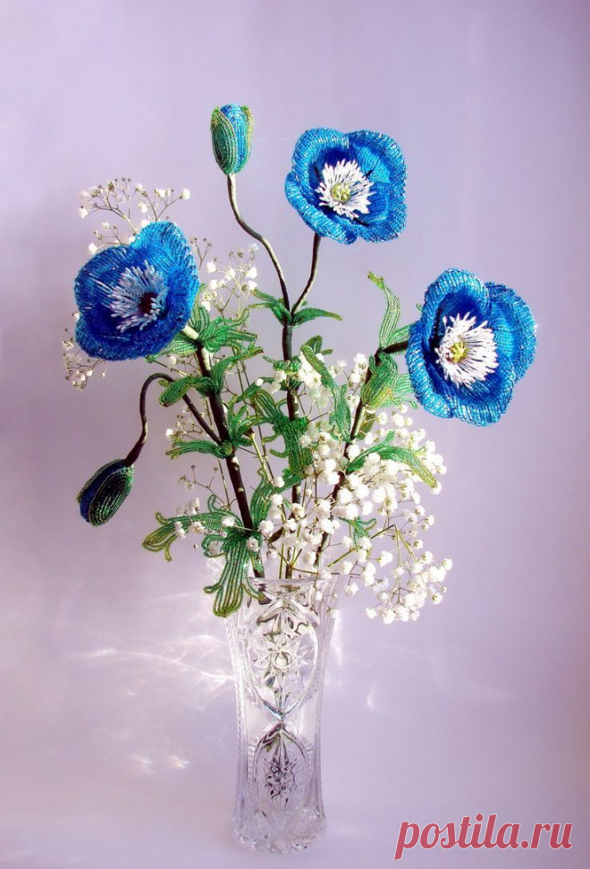 (10) гималайский мак | Beaded flowers