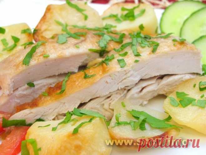 Курица с картофелем, запеченные в «рукаве»