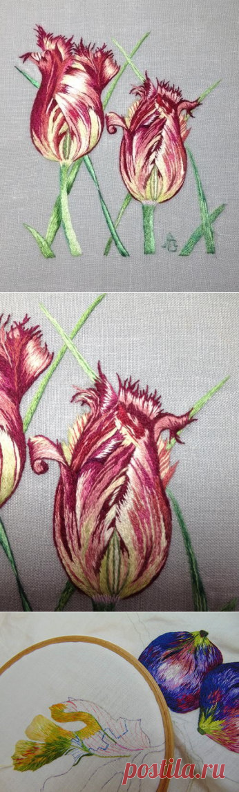 Peinture à l'aiguille réalisée par Anne Marie - Blog de Catherine Laurencon