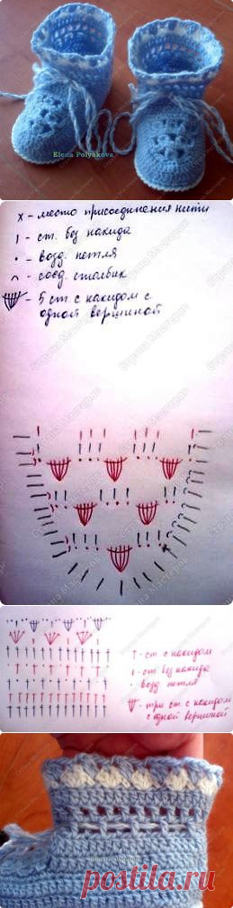 Закрытые пинетки с ажурным мыском | Страна Мастеров