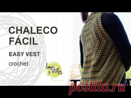 Tutorial Chaleco Crochet o Ganchillo Fácil