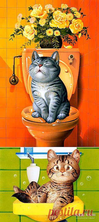 Реклама: "Нашу сантехнику одобряют даже наши кошки"
