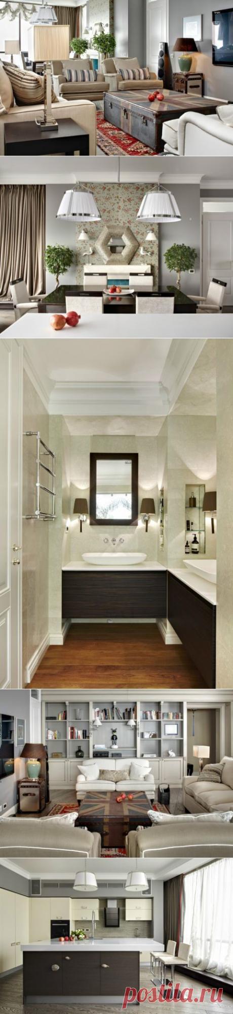 (+1) тема - Квартира с элементами классического и английского стилей | Школа Ремонта