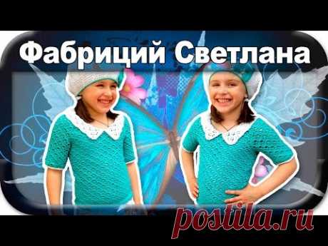 ☆ Кофточка, футболка, топ вязание крючком для начинающих.