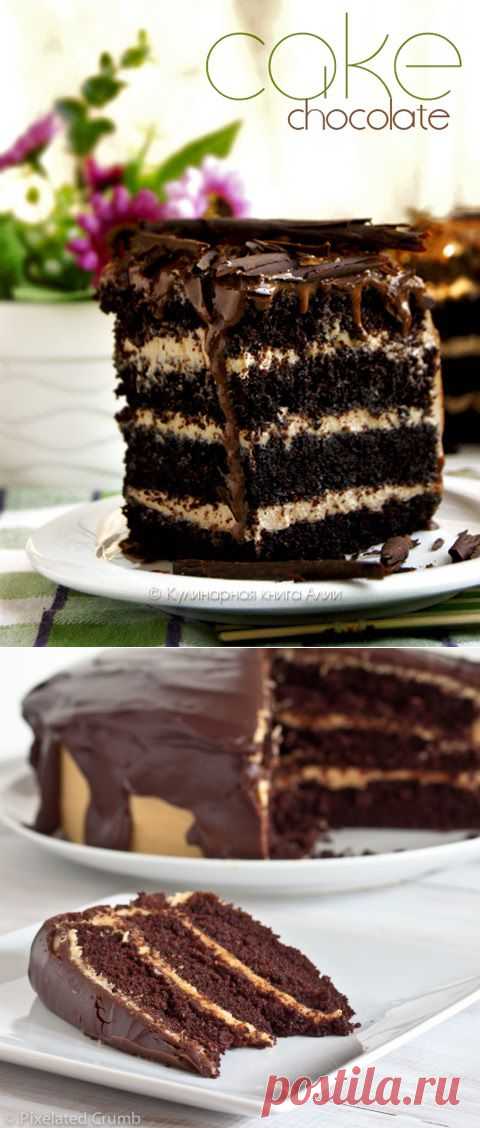 637. Влажный шоколадный торт с ореховым кремом