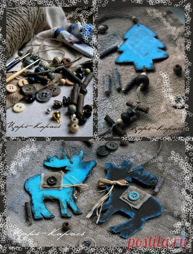 МК Елочные украшения в Скандинавском стиле - Ярмарка Мастеров - ручная работа, handmade