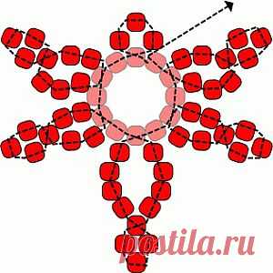 Сердечко из бисера ко Дню Святого Валентина / Украшения из бисера: схемы, мастер классы / PassionForum - мастер-классы по рукоделию