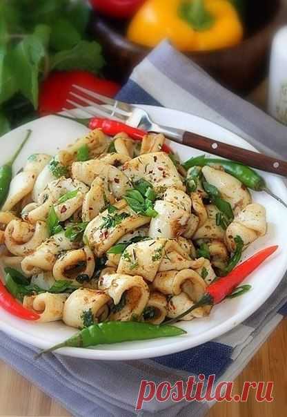 Кальмары по-испански (Orange-glazed calamari)