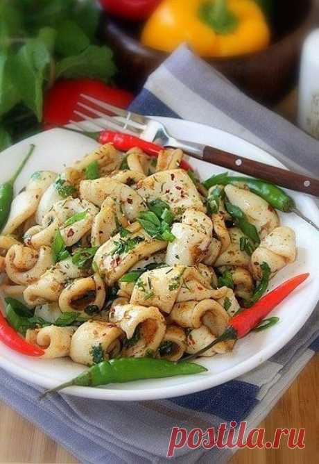 Кальмары по-испански (Orange-glazed calamari)