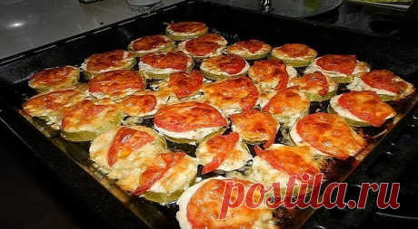 Кабачки запечённые с сыром