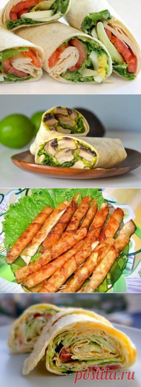 Рулеты из лаваша - варианты начинки.
