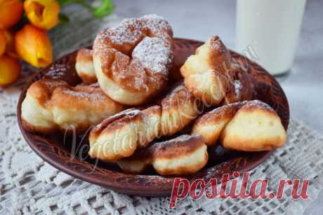 Пышные кребли на кефире по-немецки
