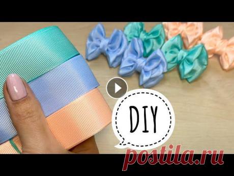 Бантики из репсовых лент Своими руками Канзаши из лент 2.5 см DIY / МК Как сделать Бантики из репсовых лент своими руками. Бантики из лент подойдут для украшения ручной работы: резиночек для волос, повязок, закол...