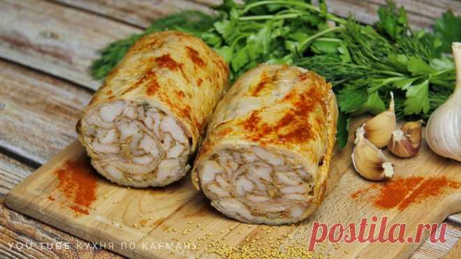 Праздничный куриный рулет. Красивый и очень вкусный. | ms Ульяна | Яндекс Дзен