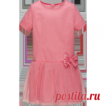 Платье с коротким рукавом для девочки, цвет розовый