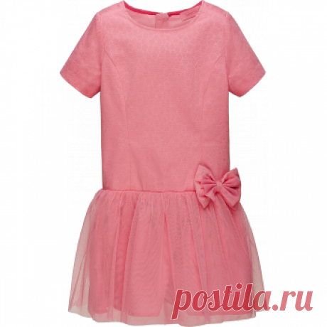 Платье с коротким рукавом для девочки, цвет розовый