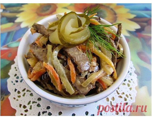 Салат с печенкой или языком = ОРЕХИ