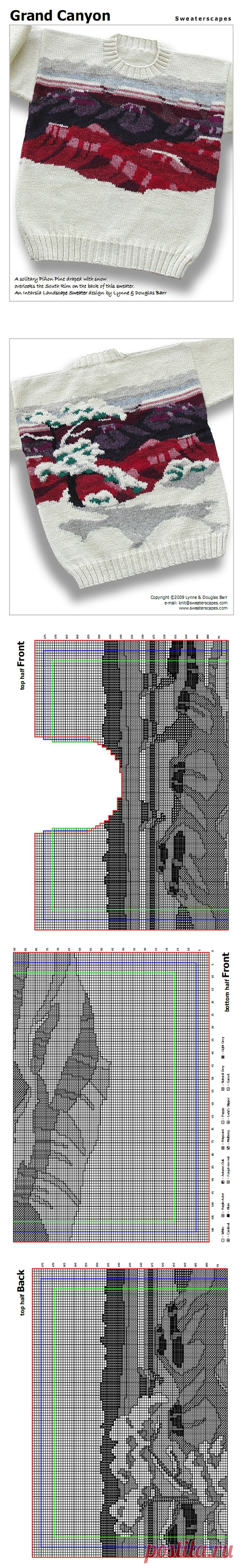 Свитер с пейзажем