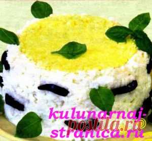 Салат мясной “Березовый пенек”Полезный совет:Как приготовить сгущёное молоко дома.
