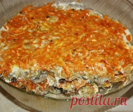 Салат из грибов и моркови