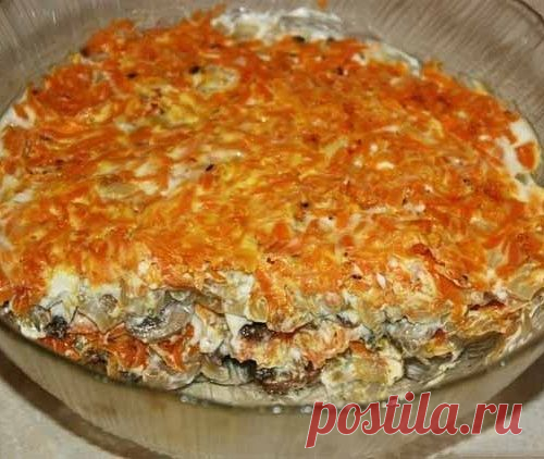 Салат из грибов и моркови