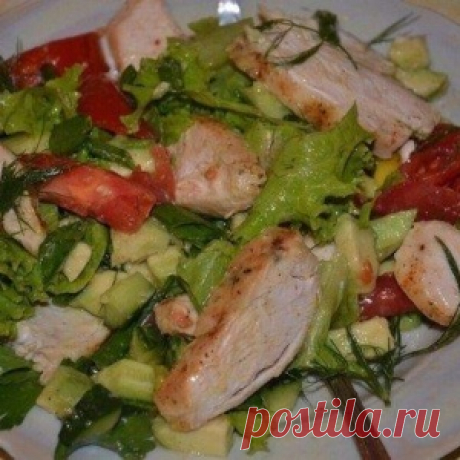 Легкий салат с курицей. - МирТесен