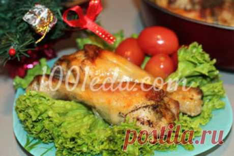 Куриные голени запеченные в белом вине - Горячие блюда от 1001 ЕДА вкусные рецепты с фото!